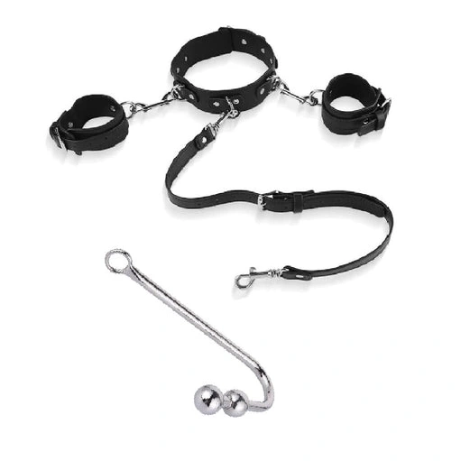 Collar 5334 Beaded with Elegant Hook and Anal Cuffs 1227